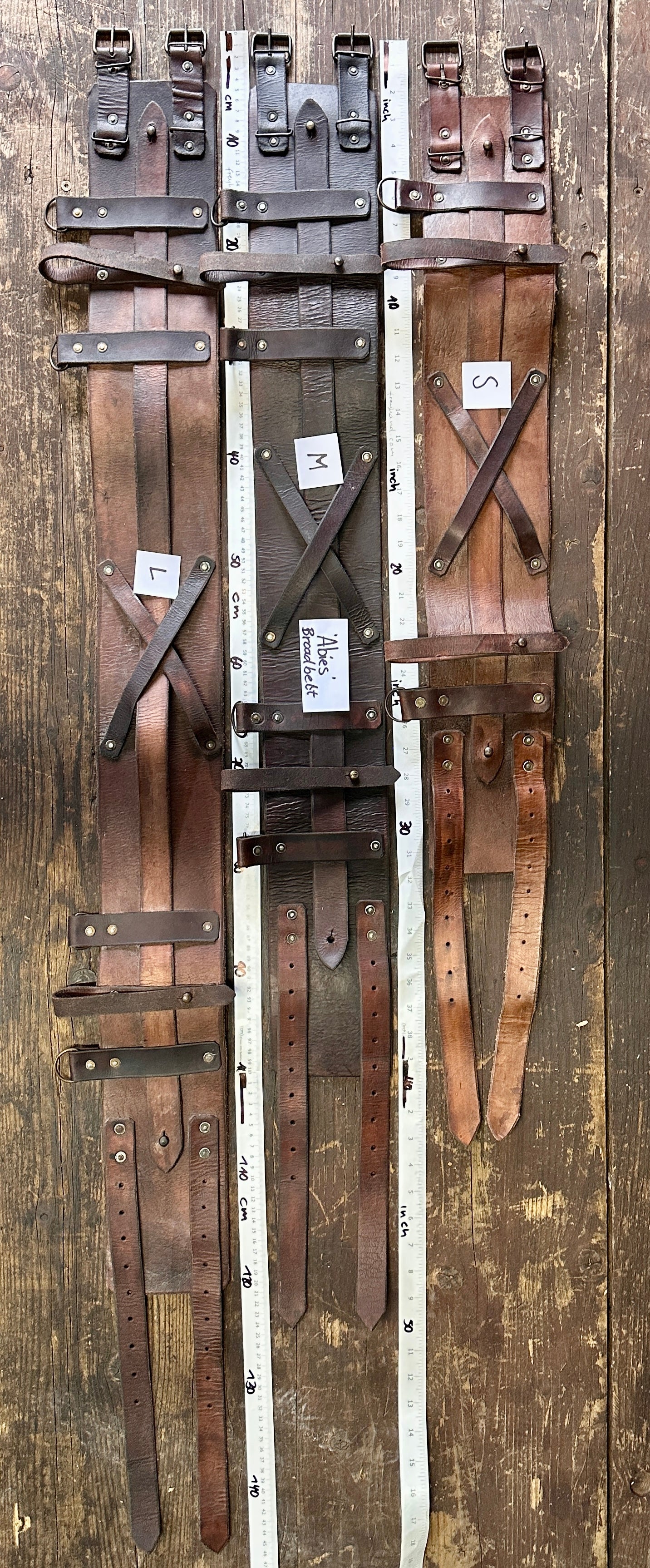 Breitgürtel 120mm "Abies" Leder braun