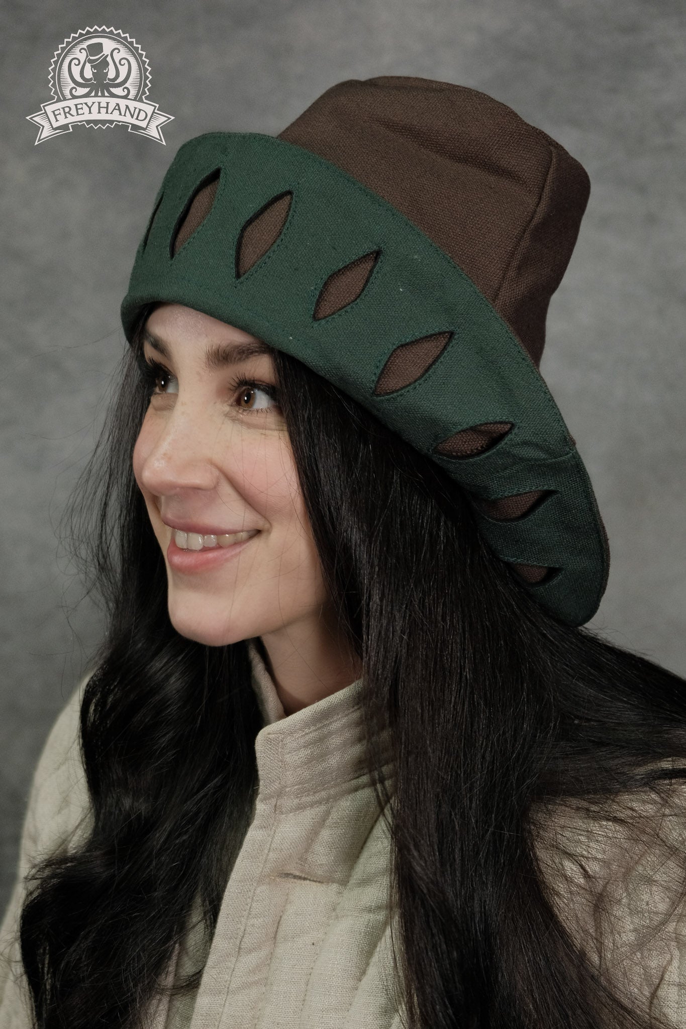 Migo Wanderhut Canvas braun - grün