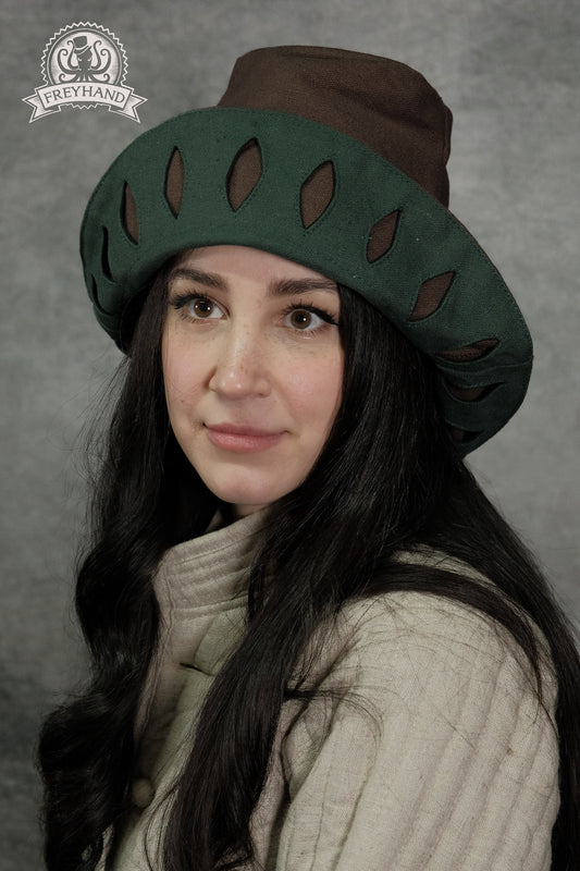 Migo Wanderhut Canvas braun - grün