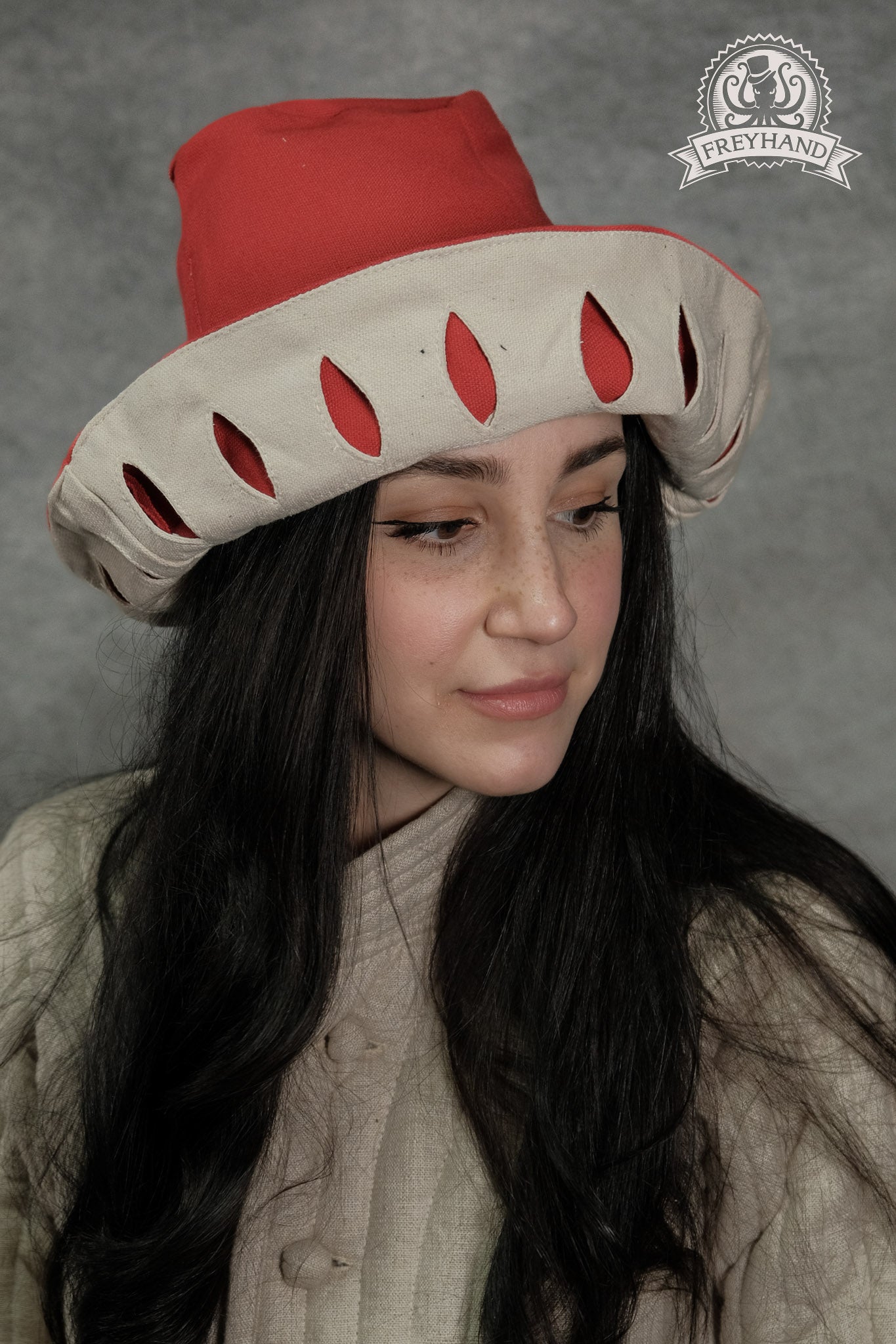 Migo Wanderhut Canvas rot - creme