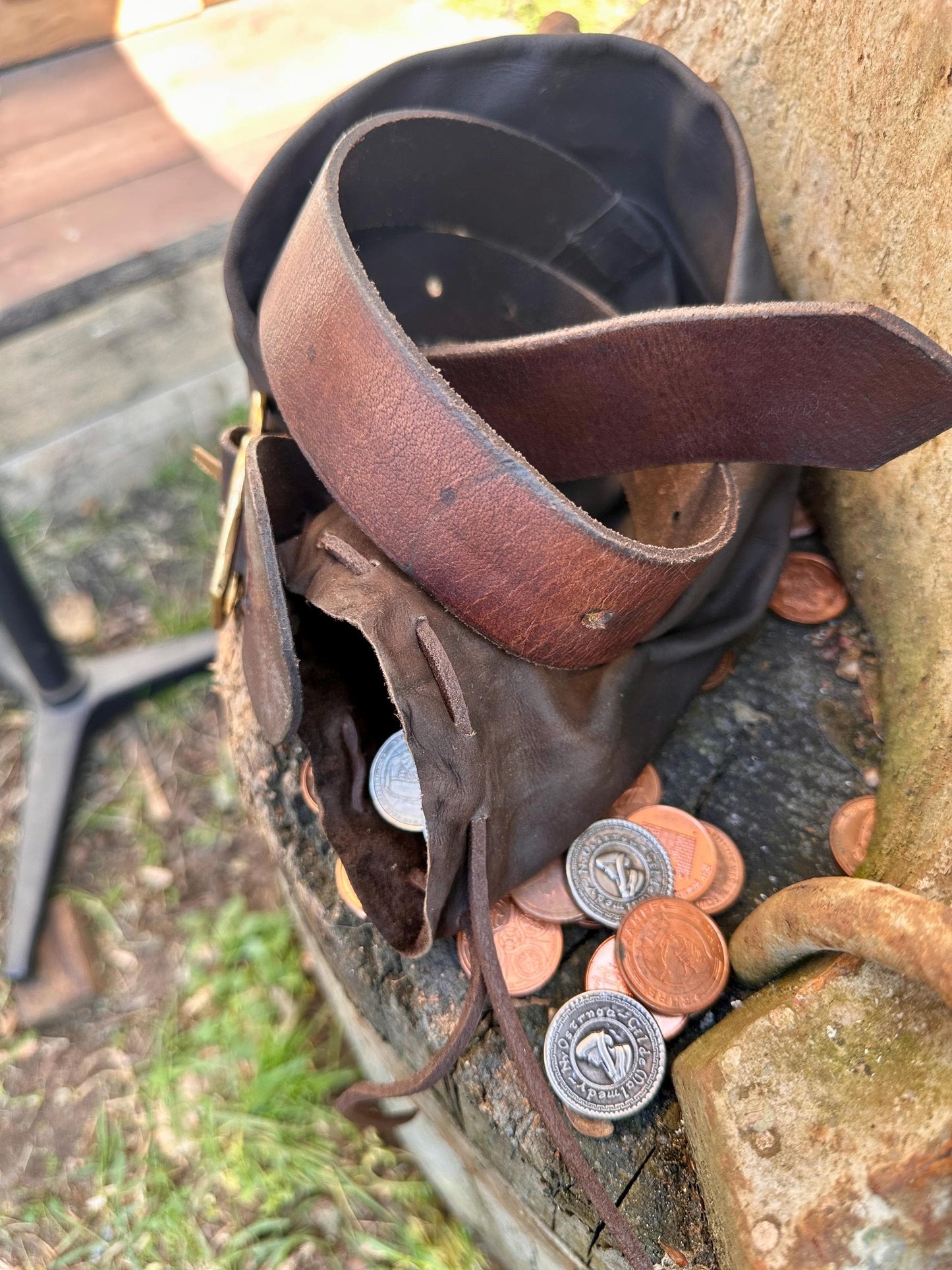 Münzgürtel "Louis" Leder braun