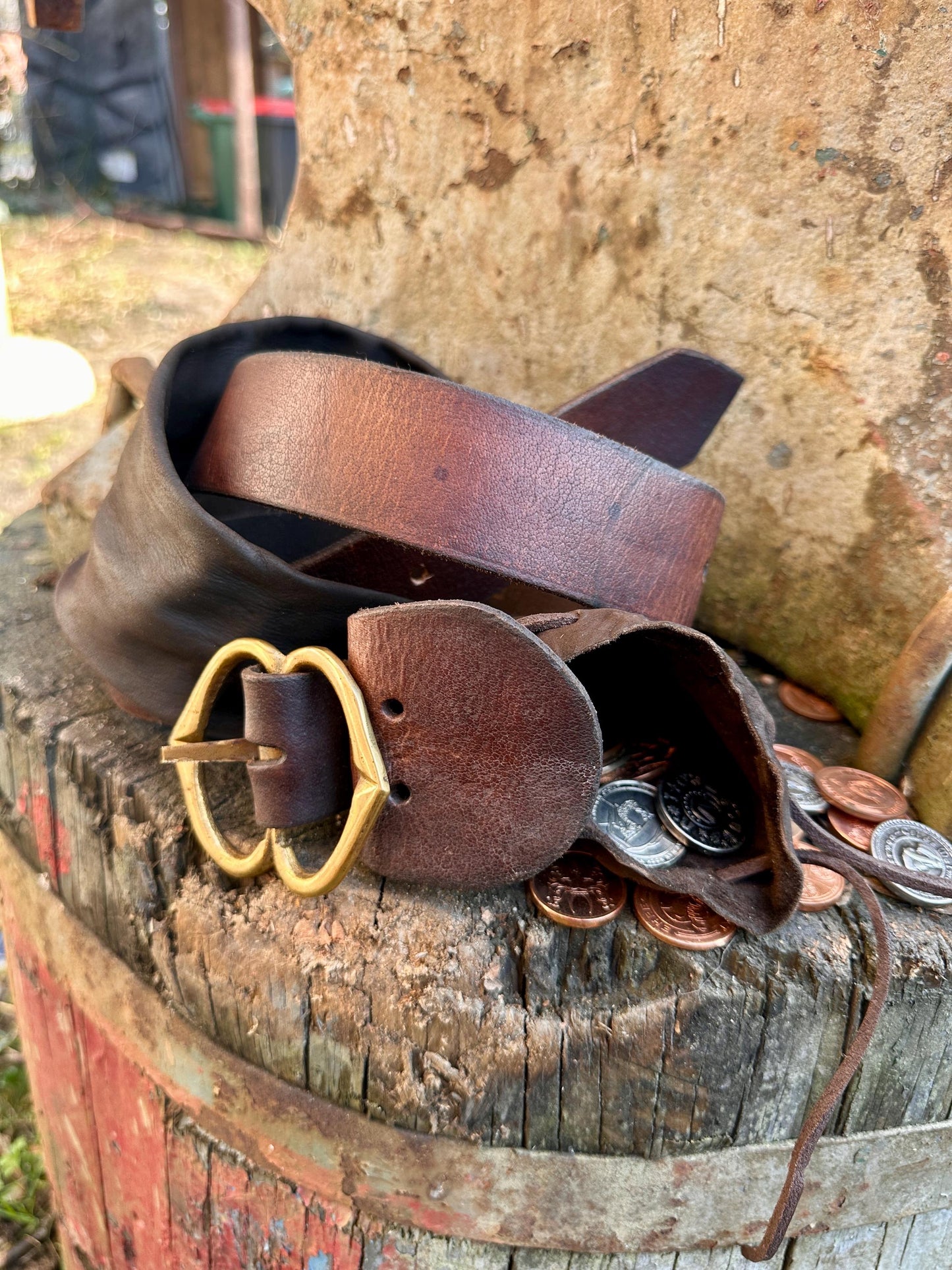 Münzgürtel "Louis" Leder braun