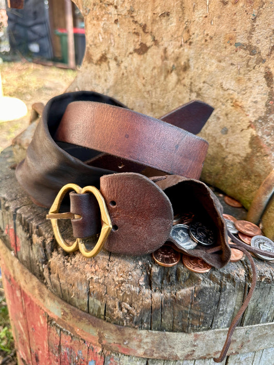 Münzgürtel "Louis" Leder braun