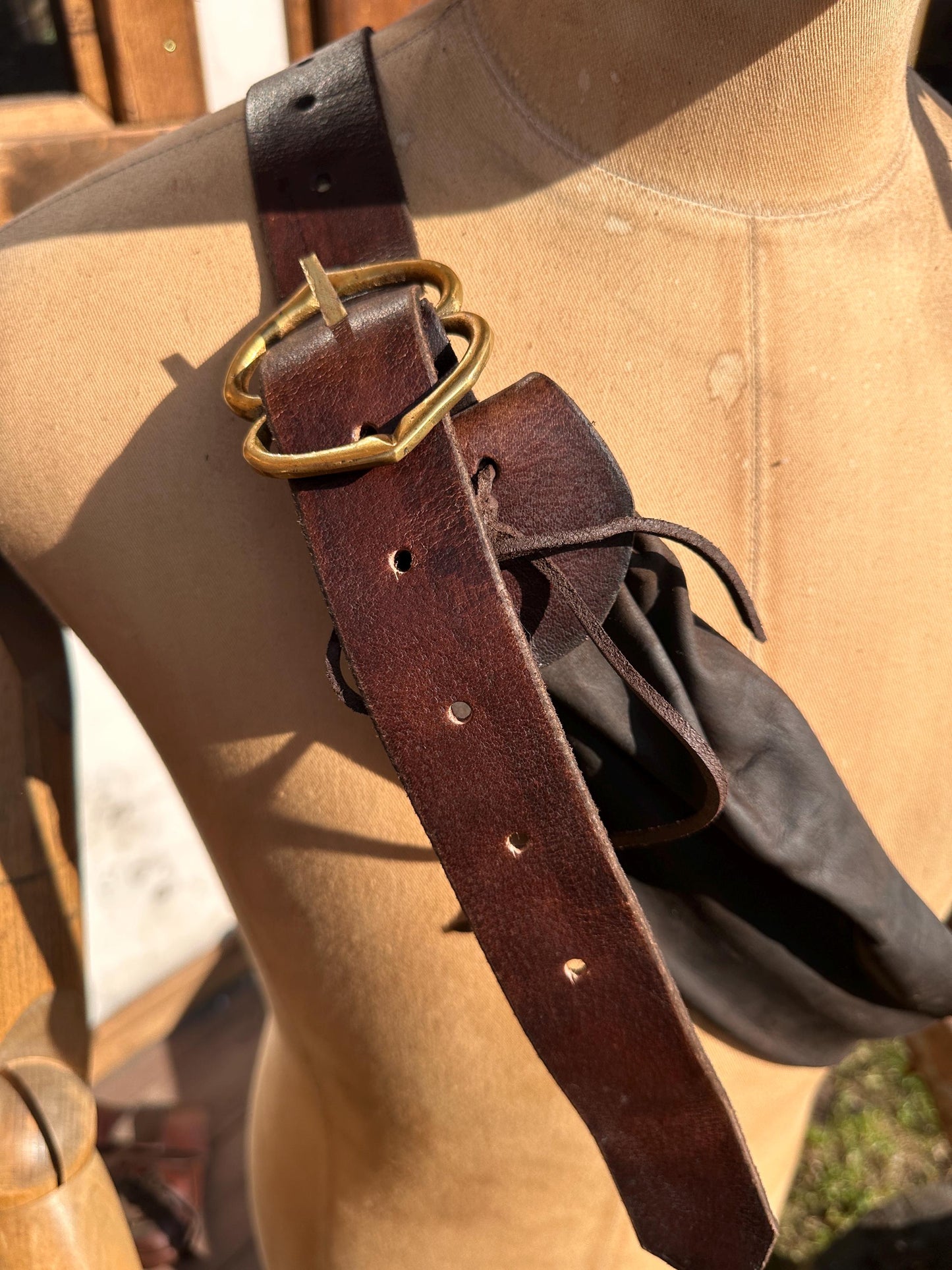 Münzgürtel "Louis" Leder braun