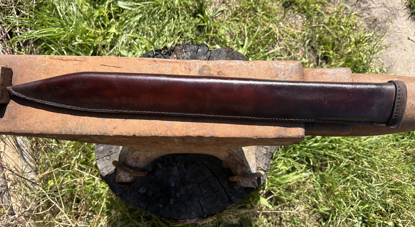 Saxschwertscheide "Pinus" Leder braun 61cm
